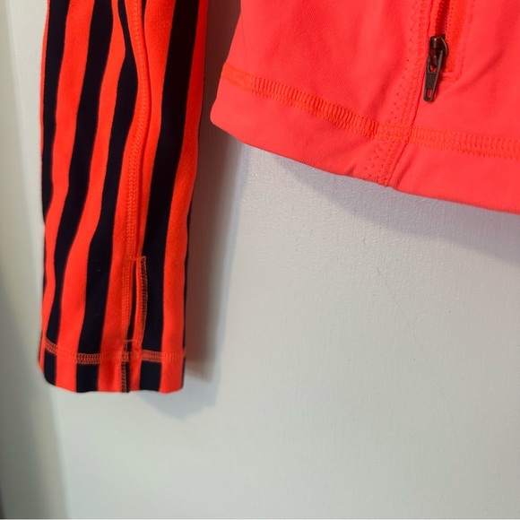 Lululemon Forme Classic Stripe Light Flare Inkwell Zip Front Athletic Jacket 8 - Picture 4 of 11